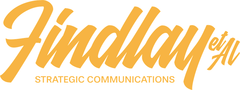 Findlay et Al Strategic Communications logomark. Communications services, media strategy, executive support, CEO media training Toronto based.